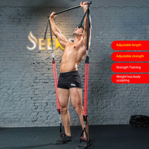 Body Workout Trainer Bar with Resistance Bands